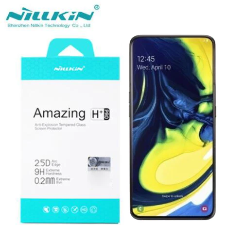 NILLKIN CP + Pro Полный Клей закаленное стекло для samsung Galaxy A80 полное покрытие экрана