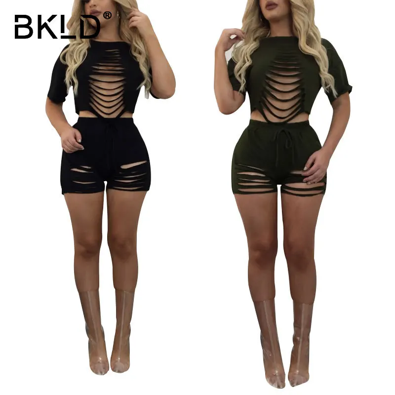 Женский комплект одежды BKLD топ с коротким рукавом + шорты на шнурке|shorts set|outfit
