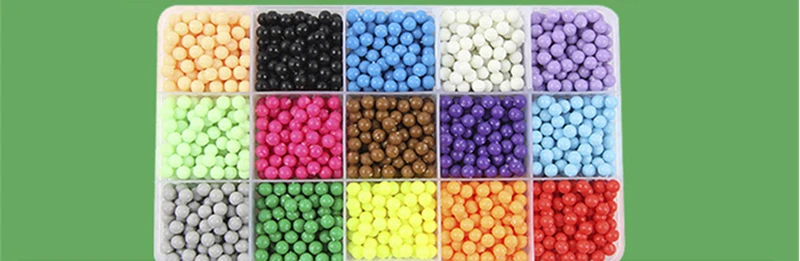 Водяные бусины 24 цвета игрушки Perler Pegboard набор предохранитель головоломки воды Beadbond Развивающие DIY игрушки для детей новые