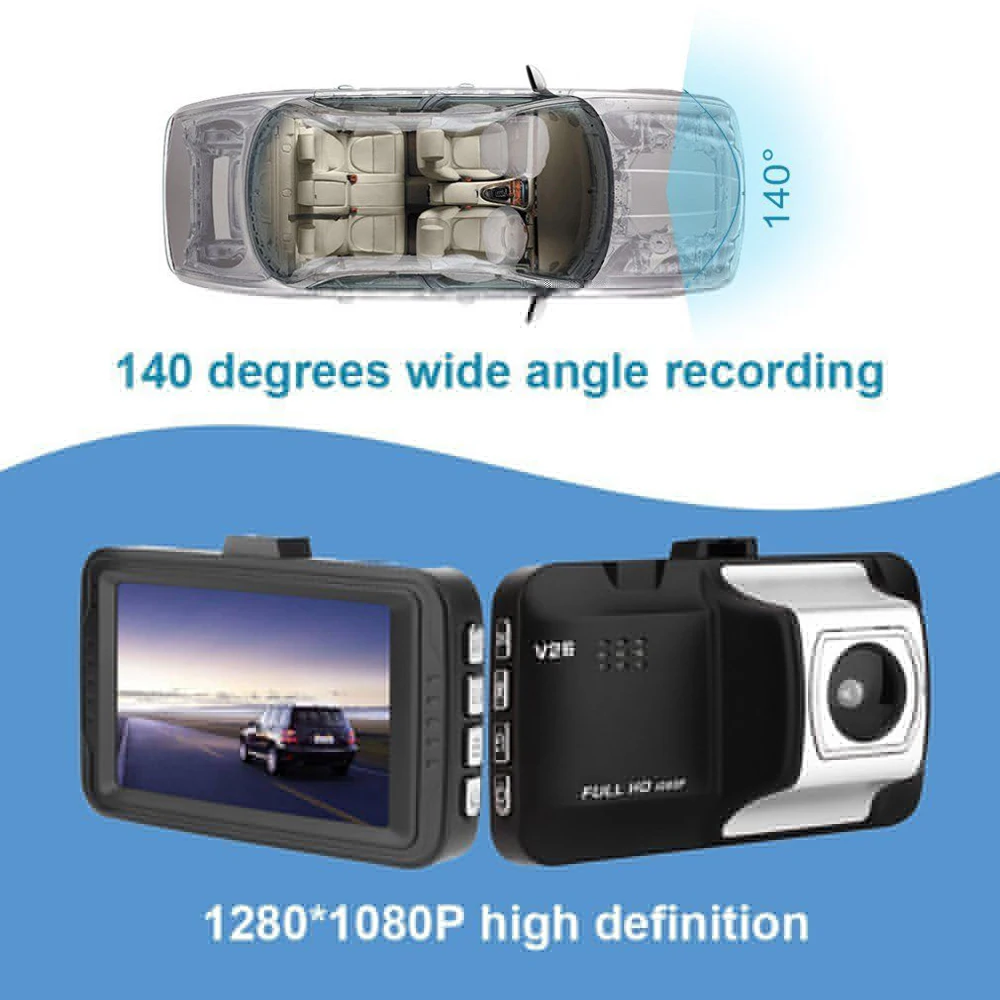 3-дюймовый HD 1080P цикл Запись тахограф Dash Cam Видеорегистраторы для автомобилей