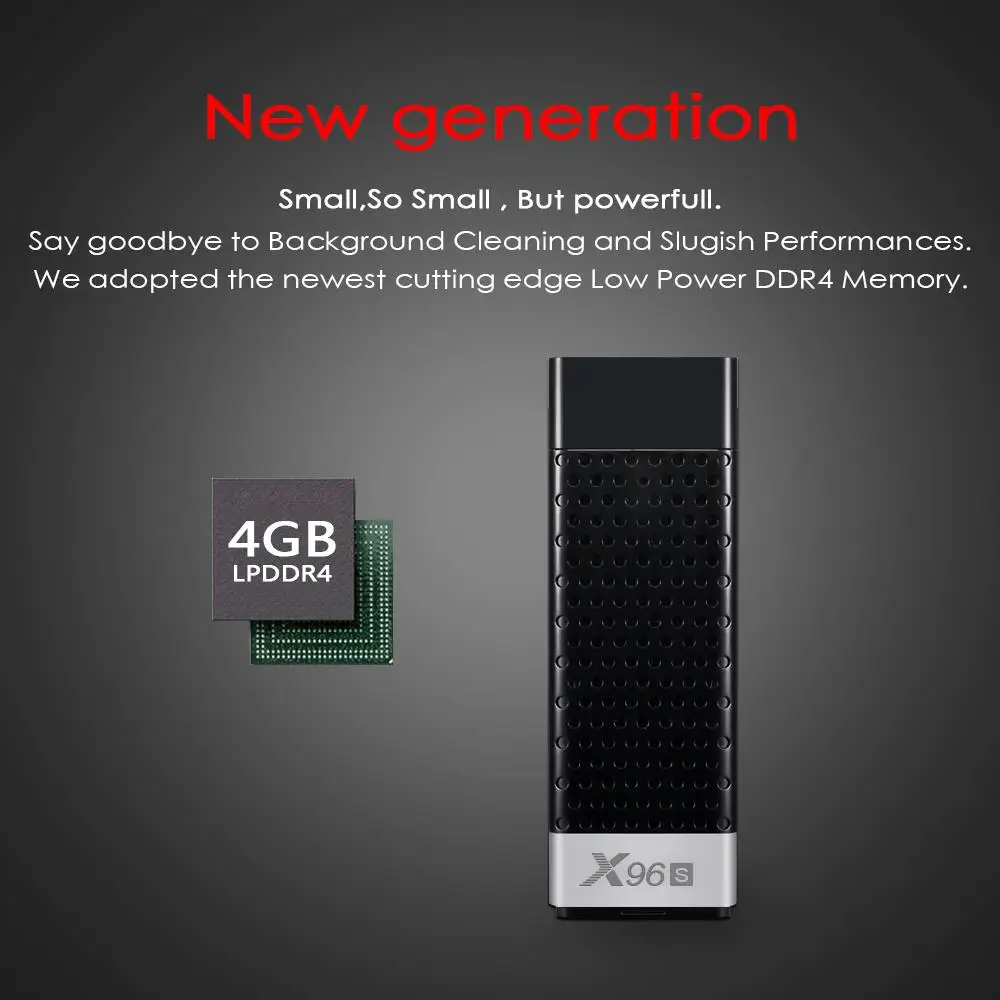 LEORY X96S Amlogic S905Y2 2GB DDR4 16GB 2,4G 5G wifi bluetooth 4,2 Android 8,1 4K H.265 tv Box Stick 1080P tv Dongle
