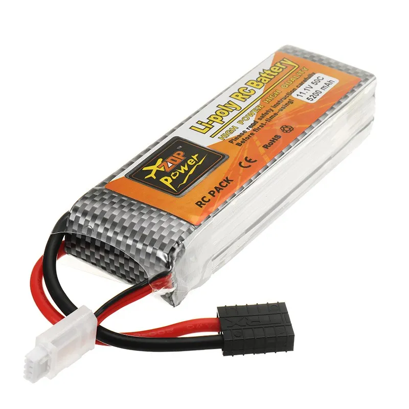 Аккумуляторная батарея ZOP power 11 1 В 5200 мАч 50C 3S Lipo с Т-образной штепсельной вилкой