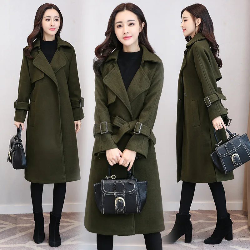 Женская одежда осенняя куртка пальто для женщин в стиле Харадзюку однотонное