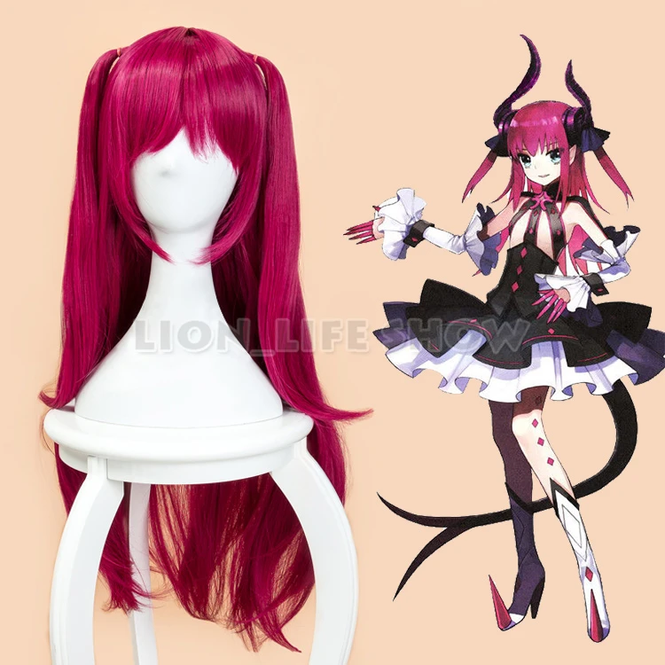 Fate FGO EXTRA CCC Розовый Красный ерзсебет длинный прямой парик для косплея с драконом| |