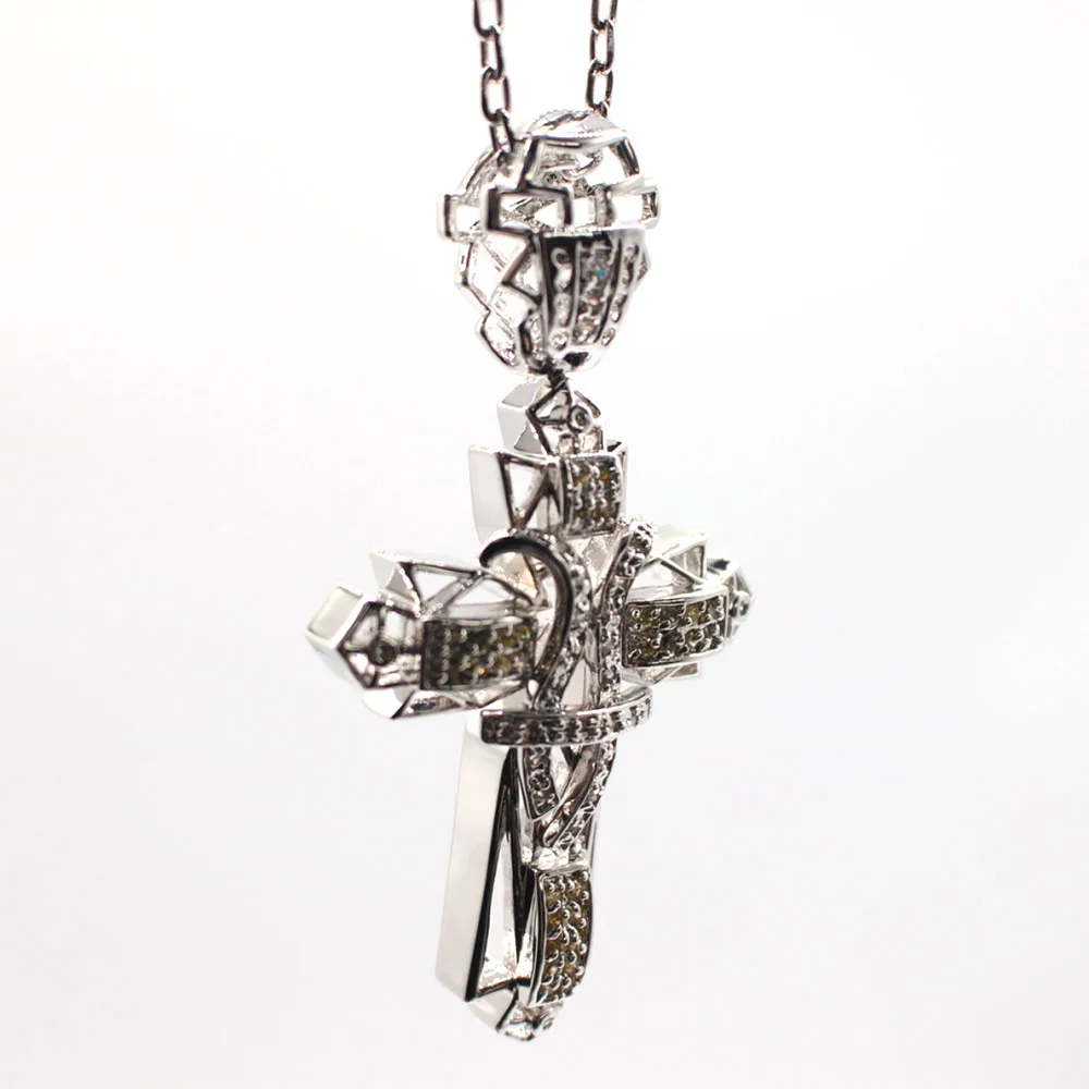 Медная серебряная подвеска с кристаллом цепочка унисекс ожерелье Трендовое