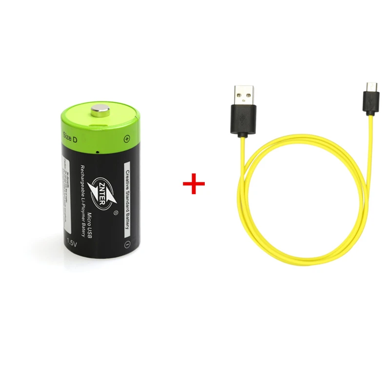 1pcs with USB Cable ZNTER 1,5 V 4000mAh батарея микро USB перезаряжаемые батареи D Lipo LR20 батарея для RC камеры Дрон аксессуары - Цвет: 1pcs with USB Cable