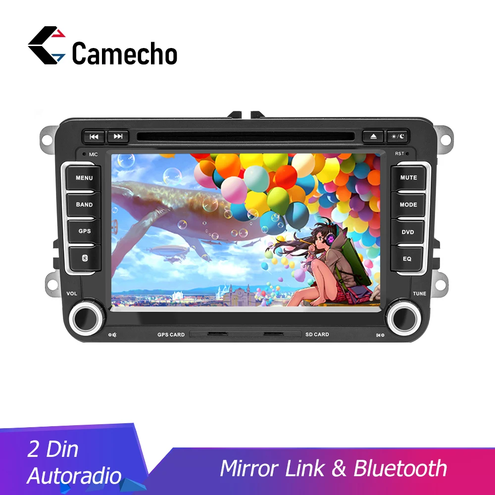 Camecho 2din автомобильный dvd плеер gps навигация мультимедийный Android Авторадио 2 Din USB