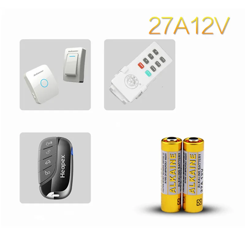 Сухая щелочная батарея 27A 12 В 10 шт. 27AE 27MN A27 GP27A A27BP V27A VR27 для дверного звонка