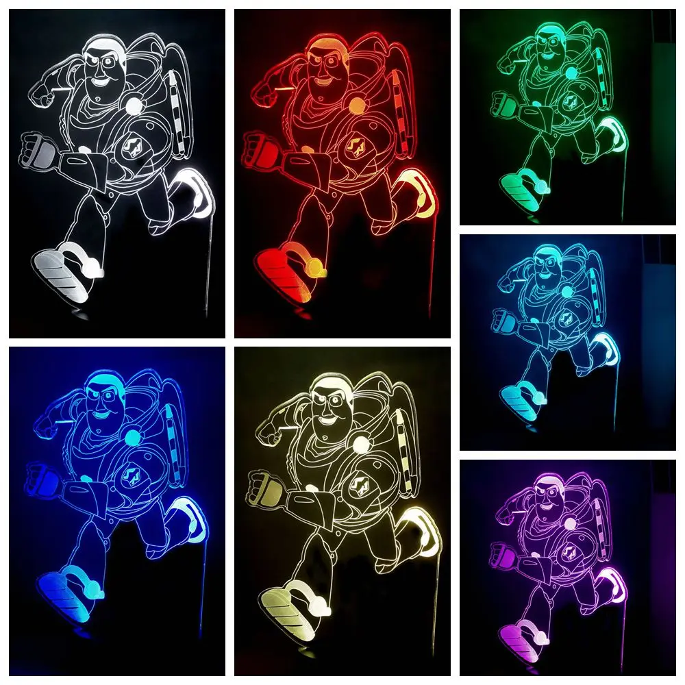 История игрушек светодиодный детский ночник для сна в спальню Buzz lightyear Luminaria Lava 3D лампа Детский Рождественский подарок на день рождения праздник красочный