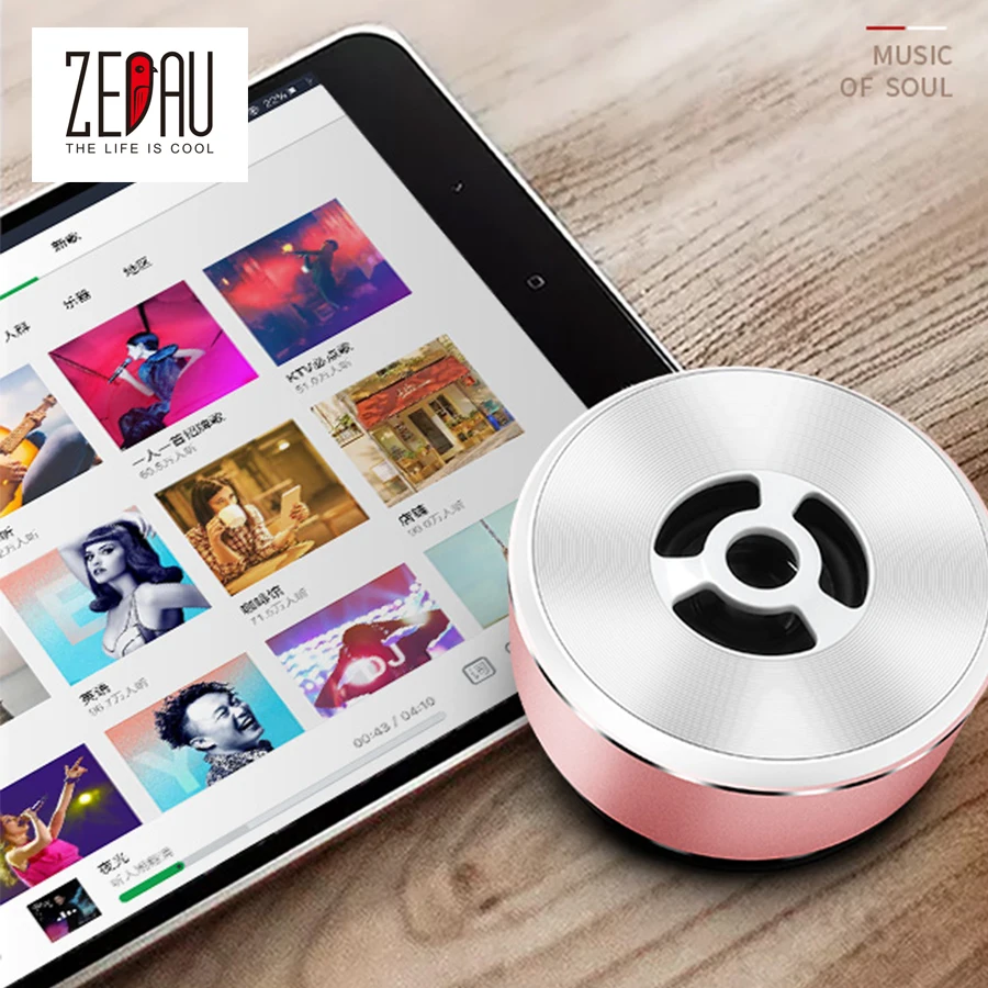 Металл Мини Беспроводной Bluetooth 4 0 Динамик с TFcad вспомогательный микрофон Super Bass HIFI