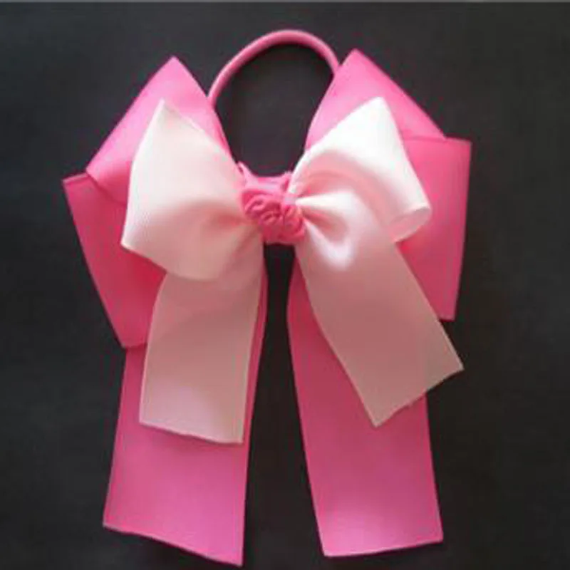 10 pcs 6&quot beautifulCheer Bows Cheerleading Bow Girl Elastic Band With Ponytail Hairbows Free Shipping | Аксессуары для одежды