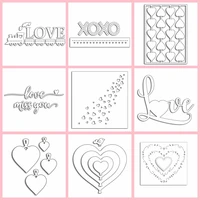 love heart valentine series metal cutting dies handicraft scrapbooking template decoration paper card album making stencil