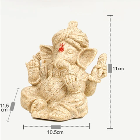 Elephant 27-11cm-Red VILEAD песчаник Индийский Слон Ганеш Бог Статуя религиозный индуистский Слон-голова фэншуй Будда скульптура домашний Декор ремесла - Цвет: Elephant 27-11cm-Red