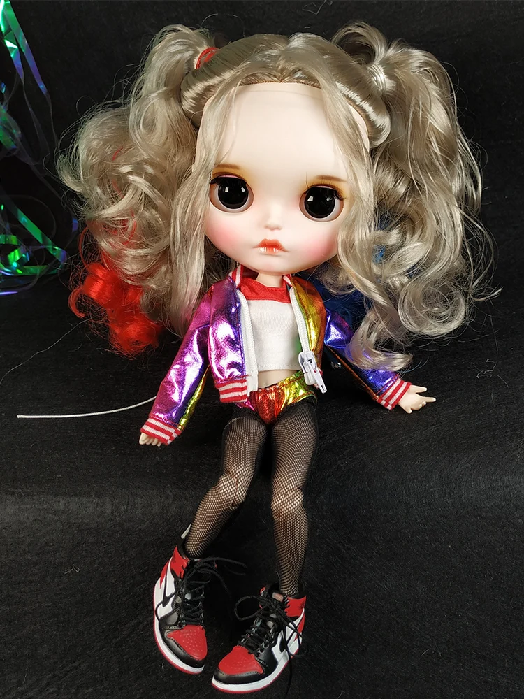 Кукла Blyth 1/6 шарнирное тело ручная роспись матовое лицо белая кожа персонаж фильма Клоун Девушка костюм DIY BJD SD игрушка подарок AB ручной набор