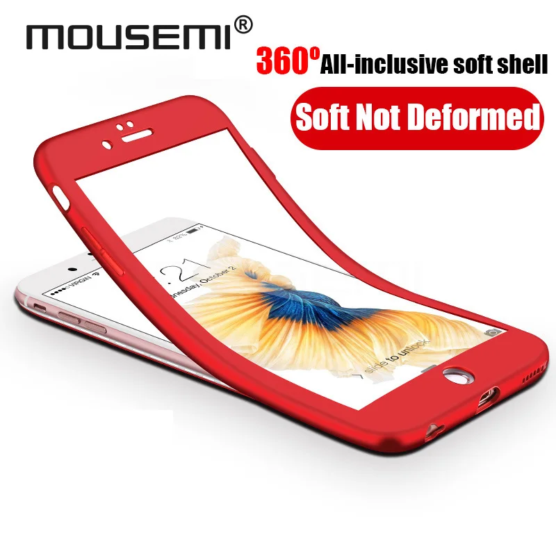 CAPAME для iPhone 6 6s 8 Plus чехлы телефонов Силиконовый ТПУ роскошная защита 360 градусов