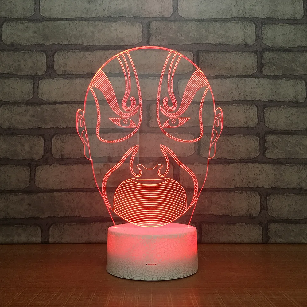 

Peking Oprea 3D LED RGB Night Light 7 Color Change Desk Light Action Figures 269 Boys Girls Christmas Toys