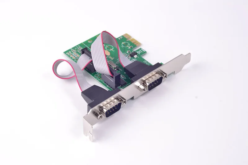 Серийная карта памяти PCI Express на 2 порта RS232 Адаптер Версии DB9 COM набор микросхем WCH