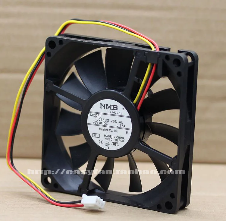 Новый NMB-MAT NMB 08015SS-20N-AL 20V 0.17A 3 линии 8CM8015 Вентилятор охлаждения |