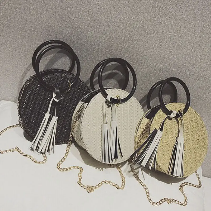 Женские сумки 2019 модная женская соломенная сумка круглая сумочка кошелек летние