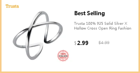 Trustdavis твердое Стерлинговое Серебро 925 X полые Крос CZ Кольцо для открытия Размер ювелирный подарок на палец для женщин девушек леди DS954