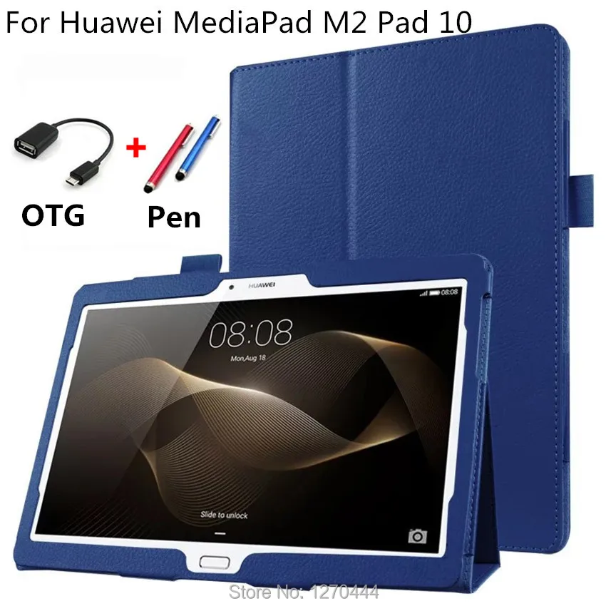 Кожаные смарт Чехлы личи для Huawei MediaPad M2 10 0 A01W A01L A01F A01M ''планшетный ПК + ручка