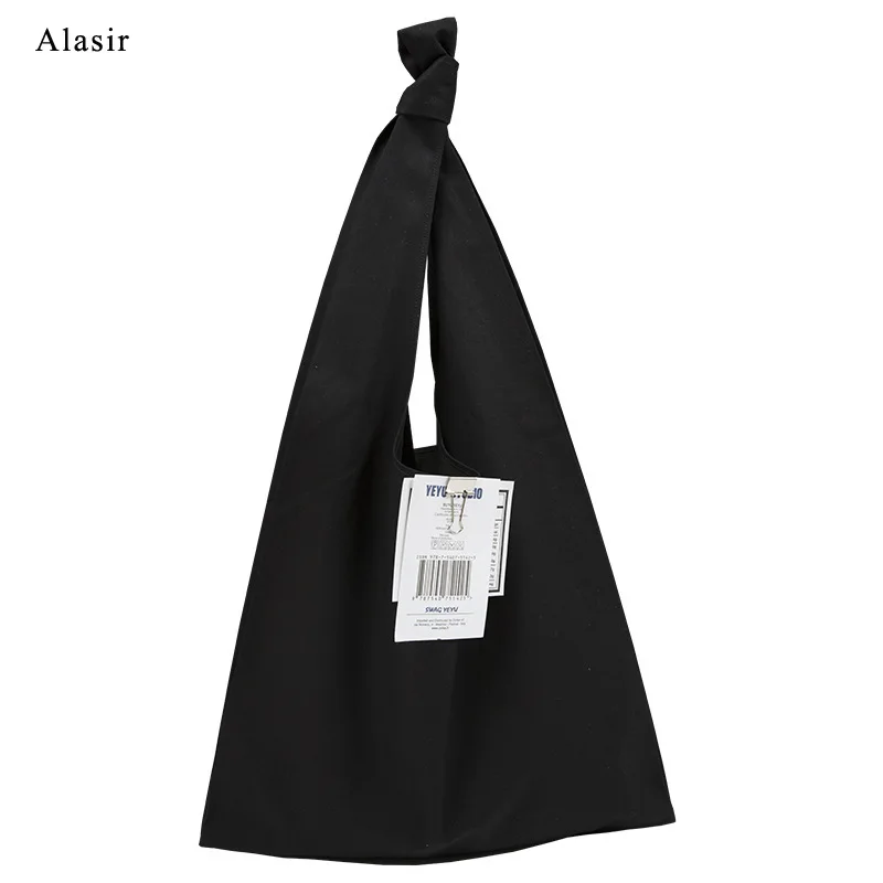 Alasir Fun Label плотная большой вместимости цветная Холщовая Сумка японская простая