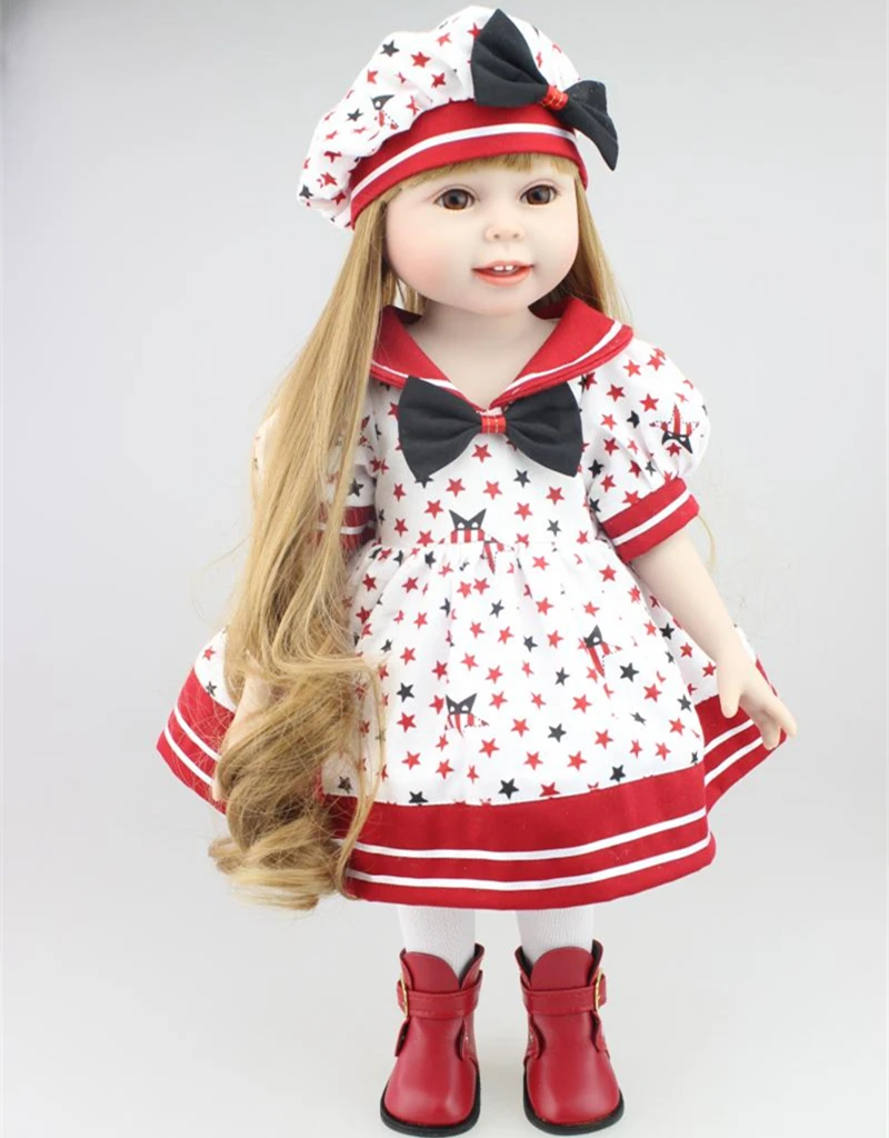 Многоцветная кукла для девочек 18 дюймов прекрасная кожа принцессы милые мягкие