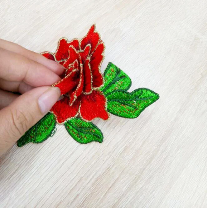 3D нашивки 2 шт./компл. Цветные Цветочные вышитые сделай сам пришивная ткань ремонт