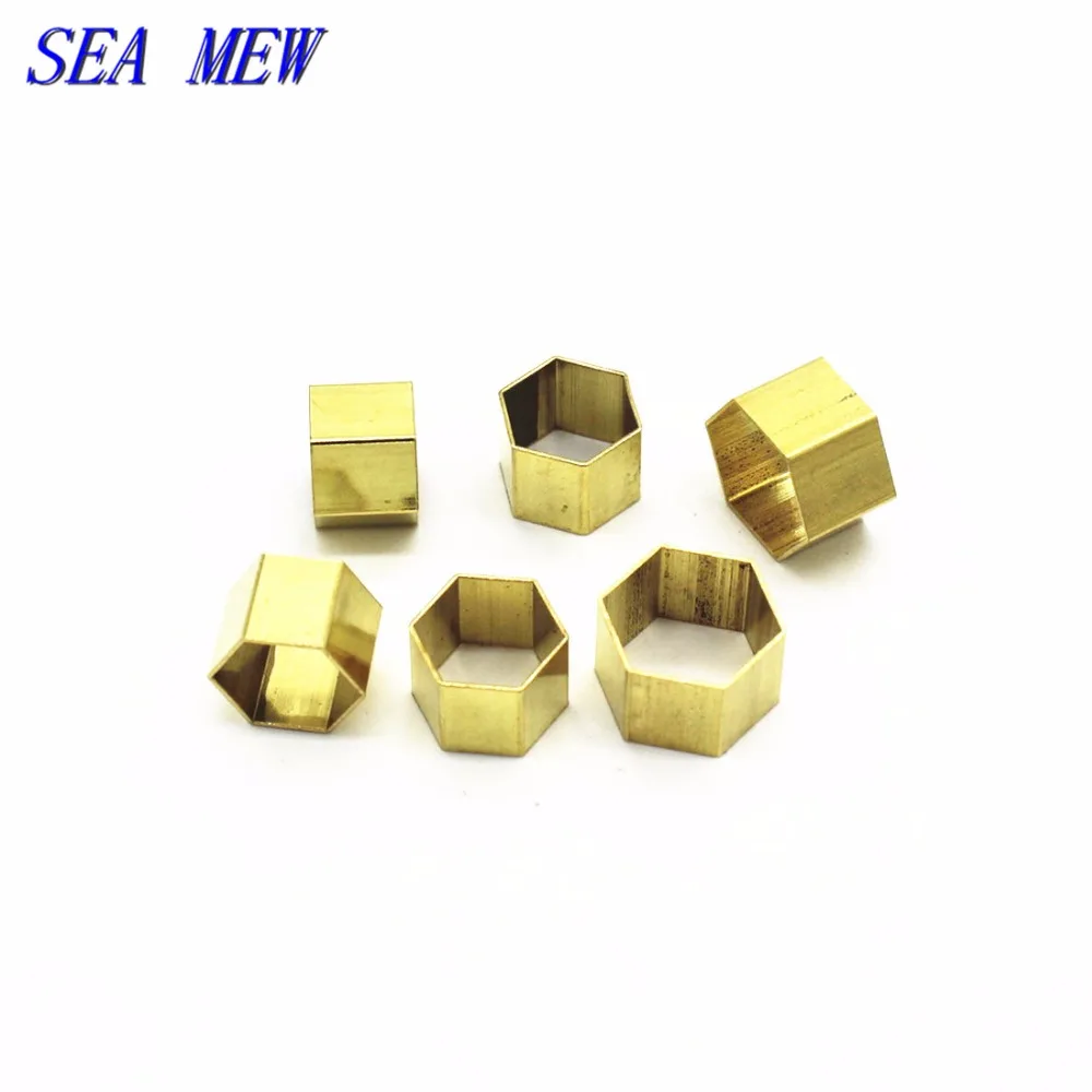 SEA MEW 200 шт. необработанная латунная многоугольная трубка Φ находка для