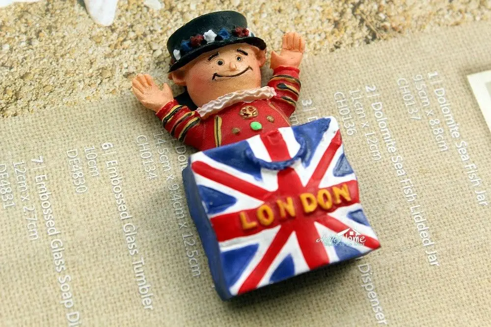 Фото Королевская защита в мешке дорожный сувенир Union Jack London Забавный 3D магнит на Королевская защита в мешке дорожный сувенир Union Jack London Забавный 3D магнит на