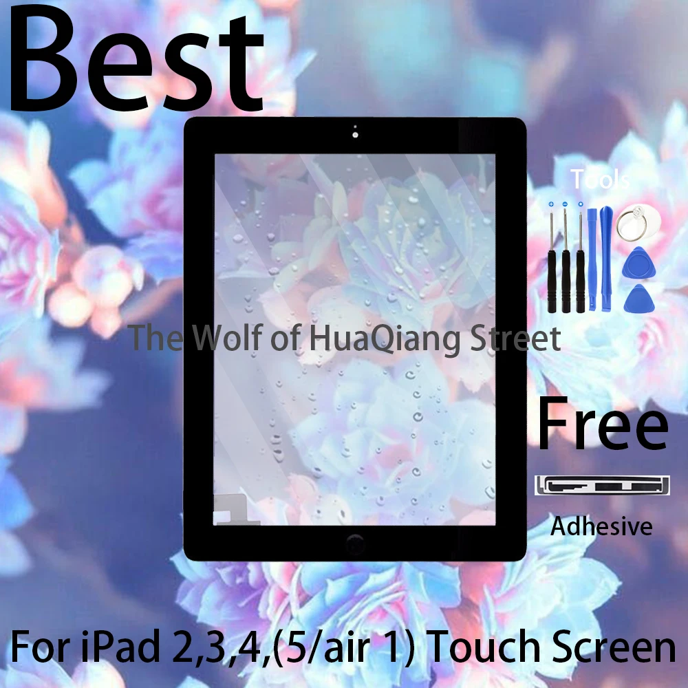 Король оригинальный Digitzer Для iPad 2/3/4 5 air белый/черный Сенсорный экран передняя