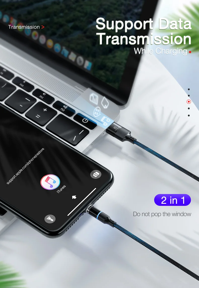 Cafele Магнитный зарядный кабель micro usb type c кабель для быстрой зарядки iPhone 3A провод usb c телефонный кабель Поддержка синхронизации данных