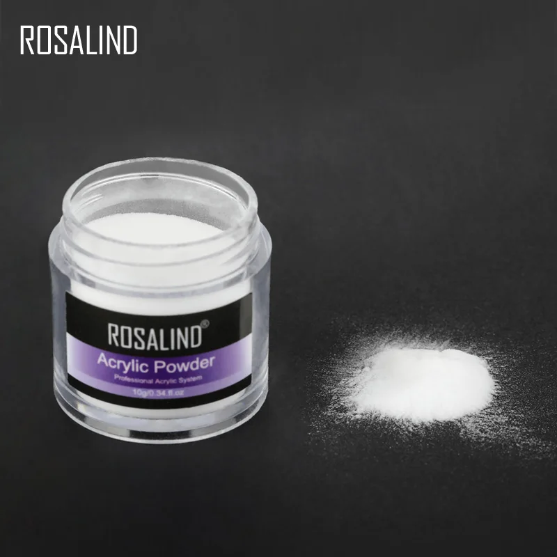 ROSALIND акриловая пудра Кристалл 10 г розовый белый прозрачный маникюрный Типсы для