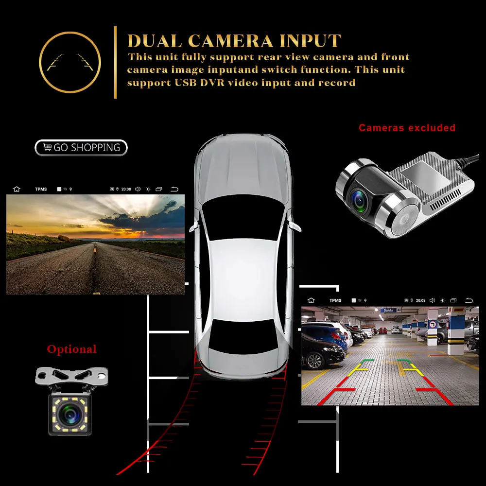 Автомагнитола AMPrime с четырёхъядерным процессором Android 9 0 2 Din 7 дюймовым сенсорным