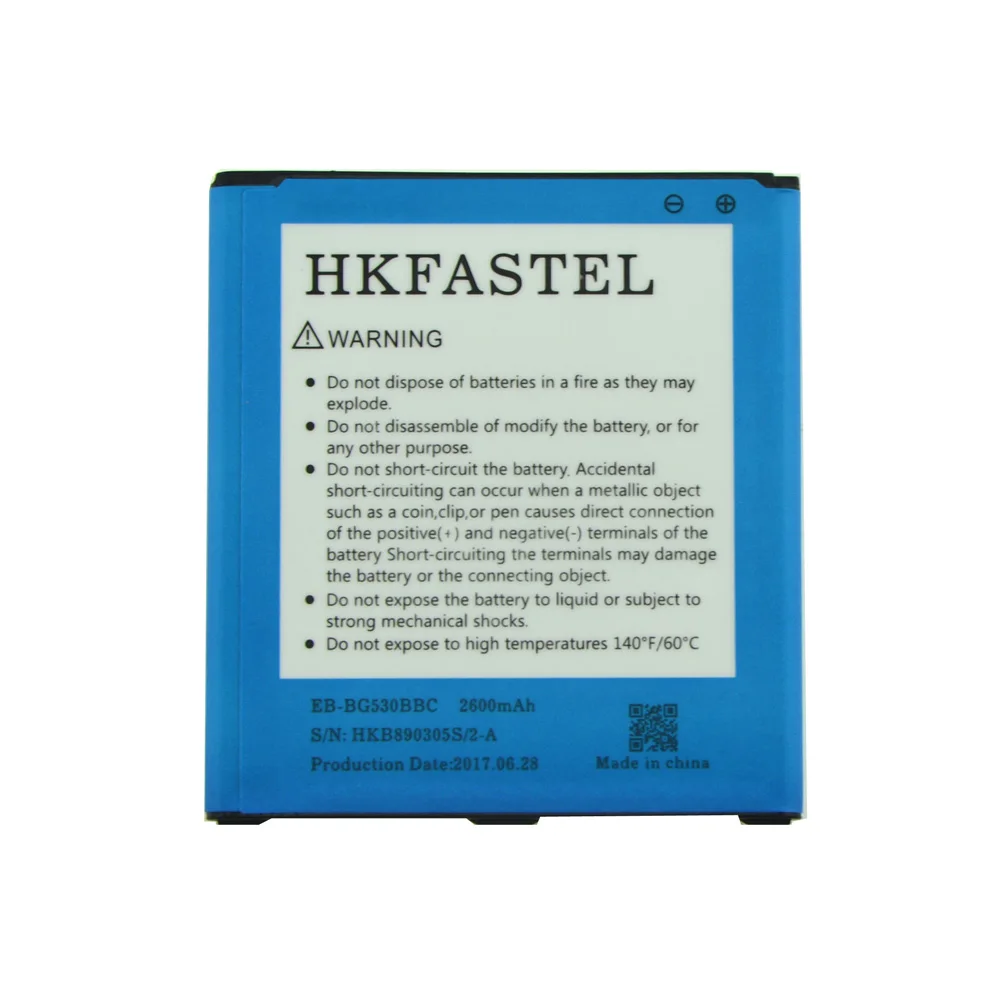 Новый аккумулятор HKFASTEL EB-BG530BBC с NFC для Samsung Galaxy J3 J320 J5 J500 J500H J500F Grand Prim G530 G530F G530FZ G530H |