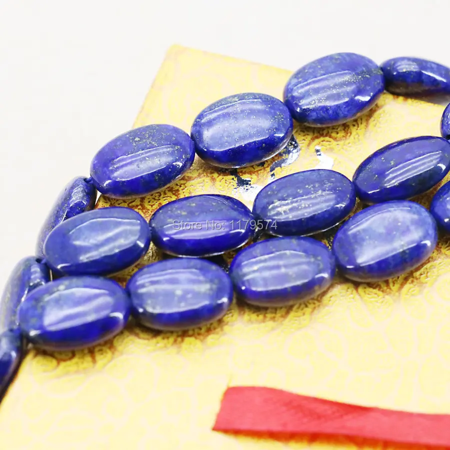 Бусины с ляпис лазуритом и эллипсом 15 х20 мм|beads accessories|accessories for jewelry makingjewelry making