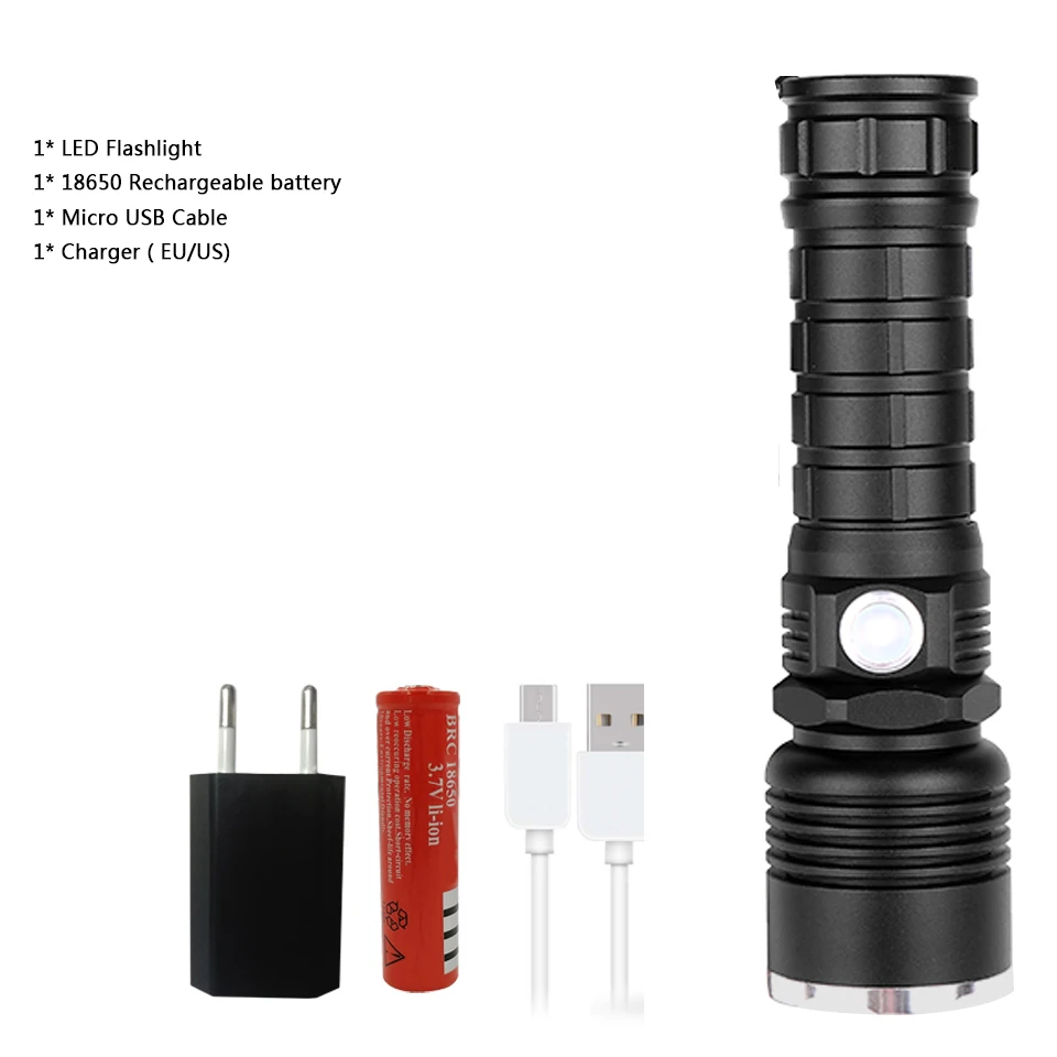 Package B 4100 люмен XLamp xhp70.2 самый мощный светодиодный фонарик перезаряжаемый фонарик 18650 или 26650 с батареей - Испускаемый цвет: Package B