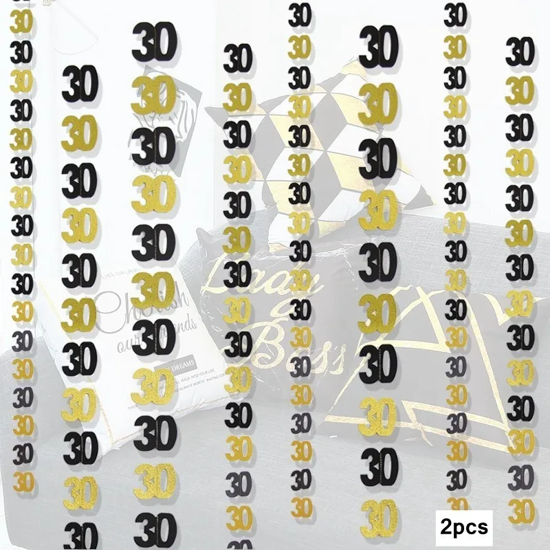 30-2pcs 18 Вт, 30 Вт, 40/50 лет воздушный шар "Конфетти" Бумага Гирлянда DIY подвесные кулоны вечерние баллоны Юбилей День рождения украшения - Цвет: 30-2pcs