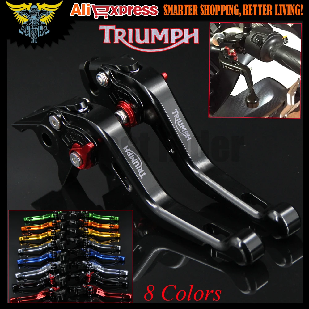 8 цветов для Triumph DAYTONA 600/650 2004 2005 Черный ЧПУ Алюминий Регулируемый 2 пальца короткие