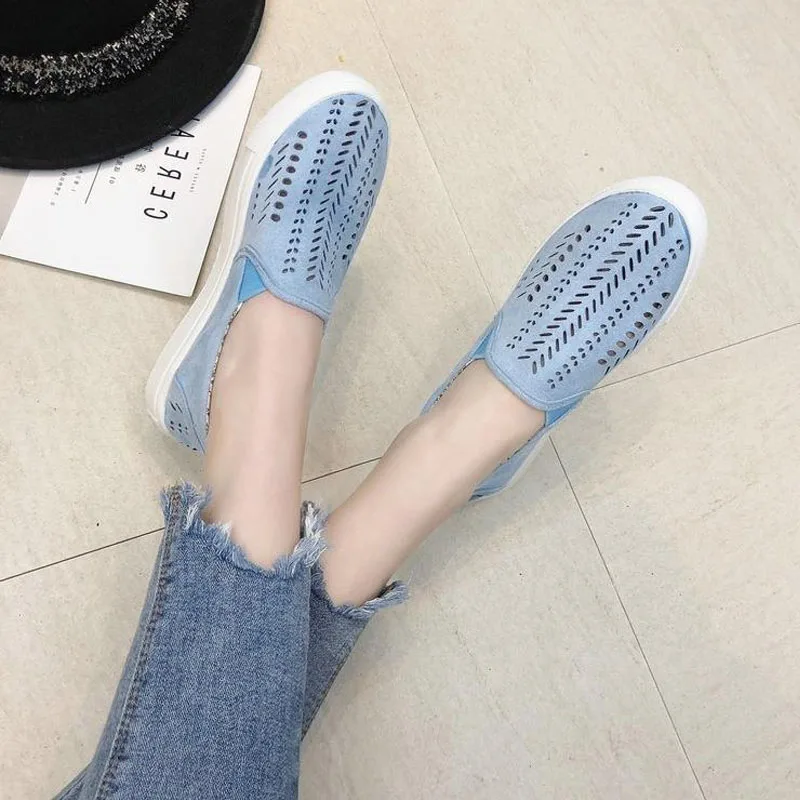 Женские туфли с вырезами VTOTA на плоской вулканизированной подошве лоферы