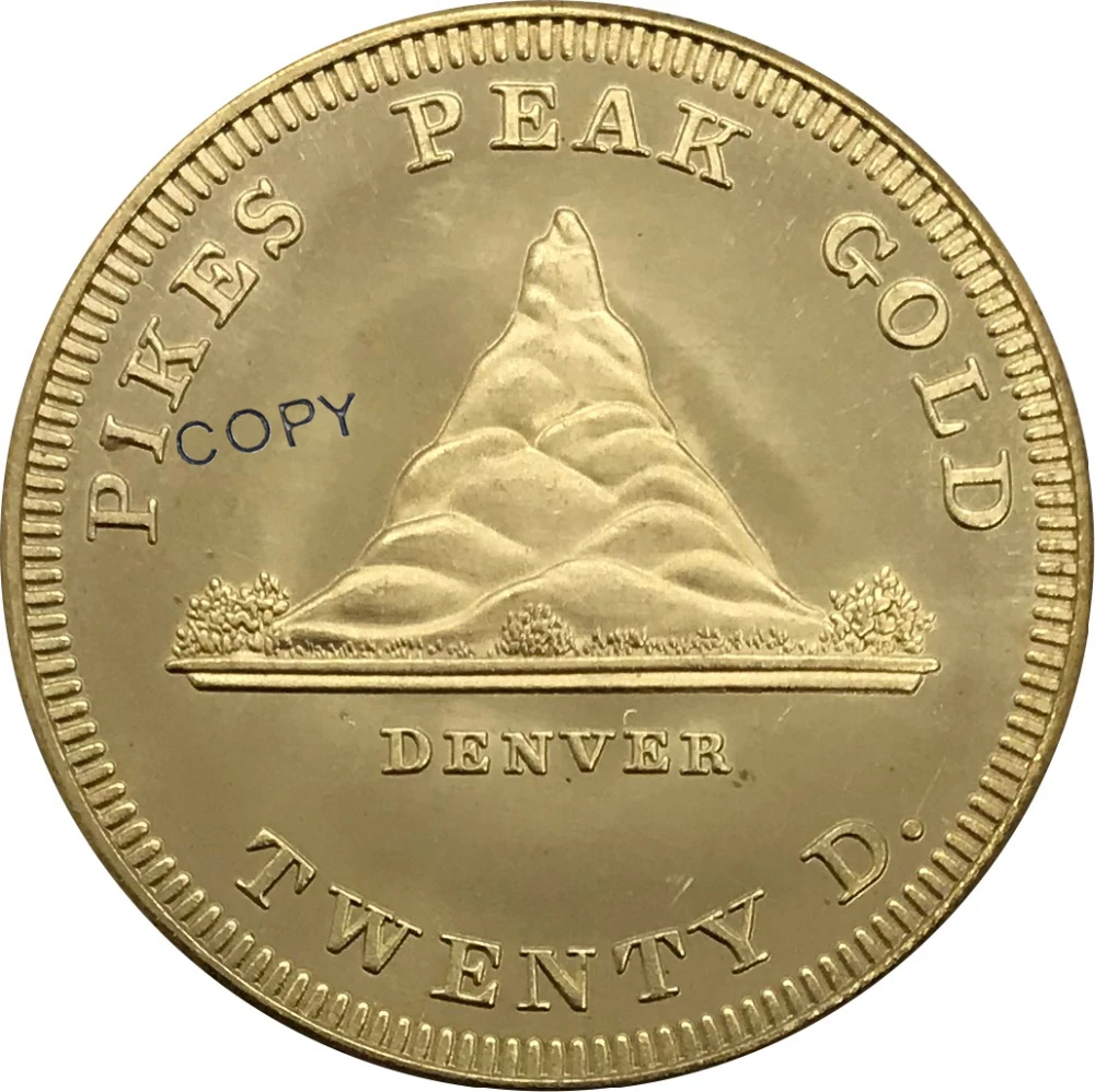 1860 США 20 доллар золотая монета латунная Коллекционная КОПИЯ | Дом и сад