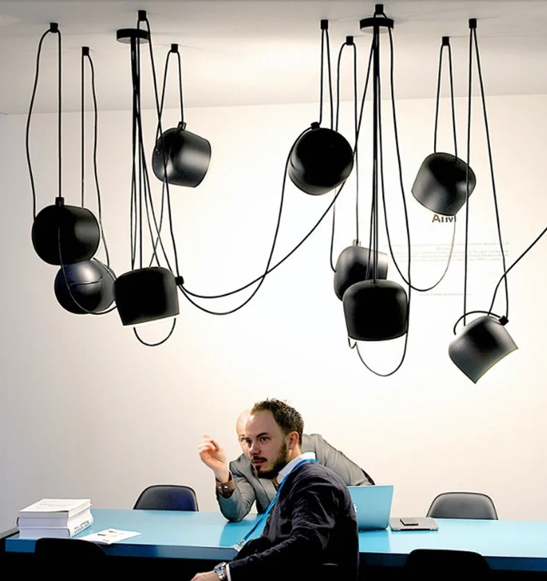 Скандинавские потолочные светильники Ретро де Арана металлические железные для