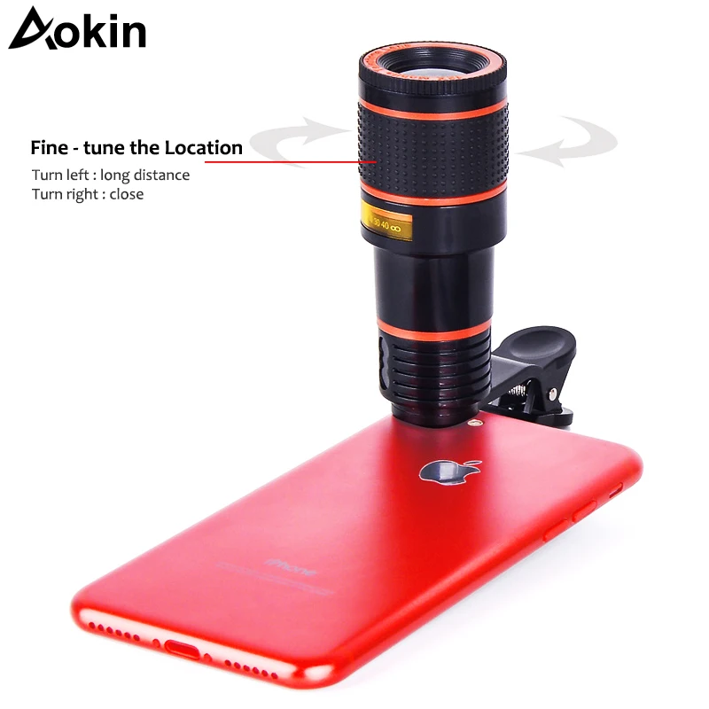 Aokin фотообъектив с универсальным зажимом зум 18X 20X для мобильного телефона