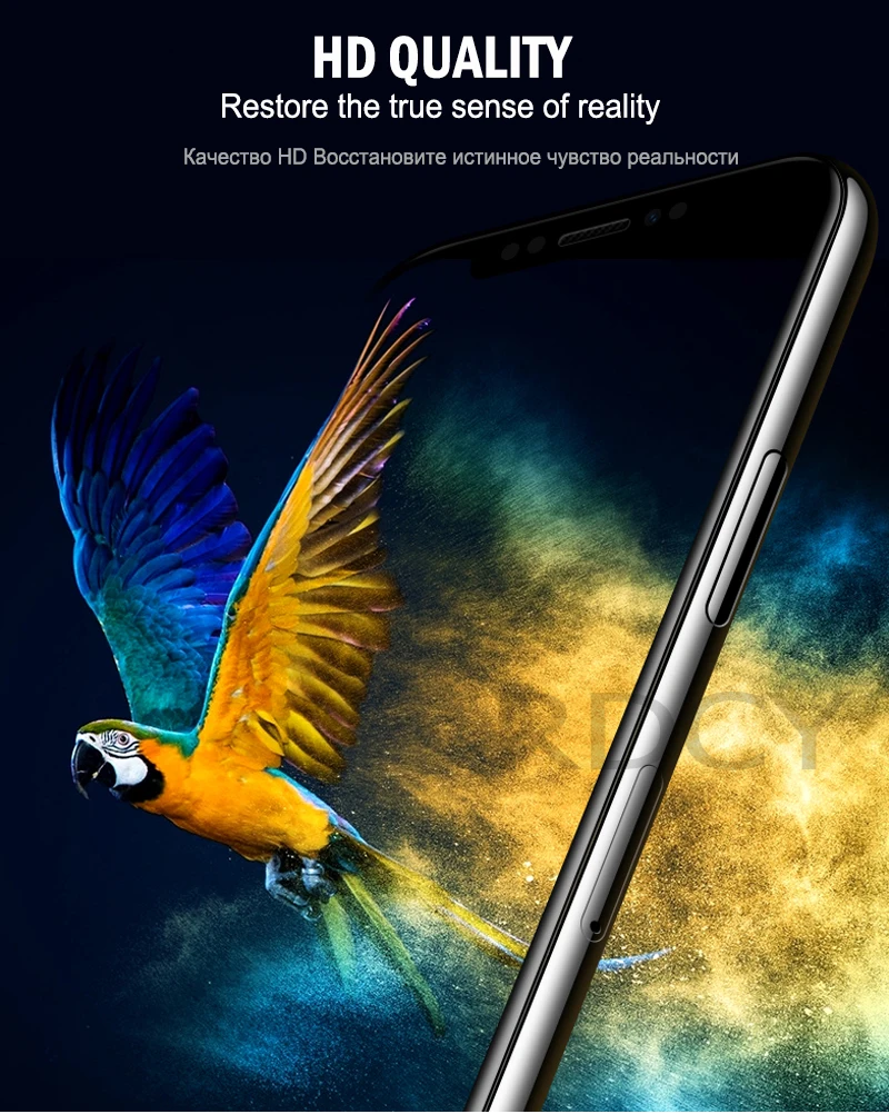 RDCY 6D полное покрытие закаленное стекло пленка для iPhone Xs Max полный изогнутый край протектор экрана на для iPhone XS Protecti