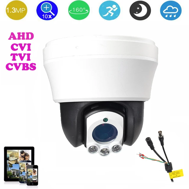 4 дюйма/AHD/CVI/TVI/CVBS HD PTZ Камера Средний Скорость купол CVI 1.3mp 10X auto zoom ИК 30 м TVI открытый