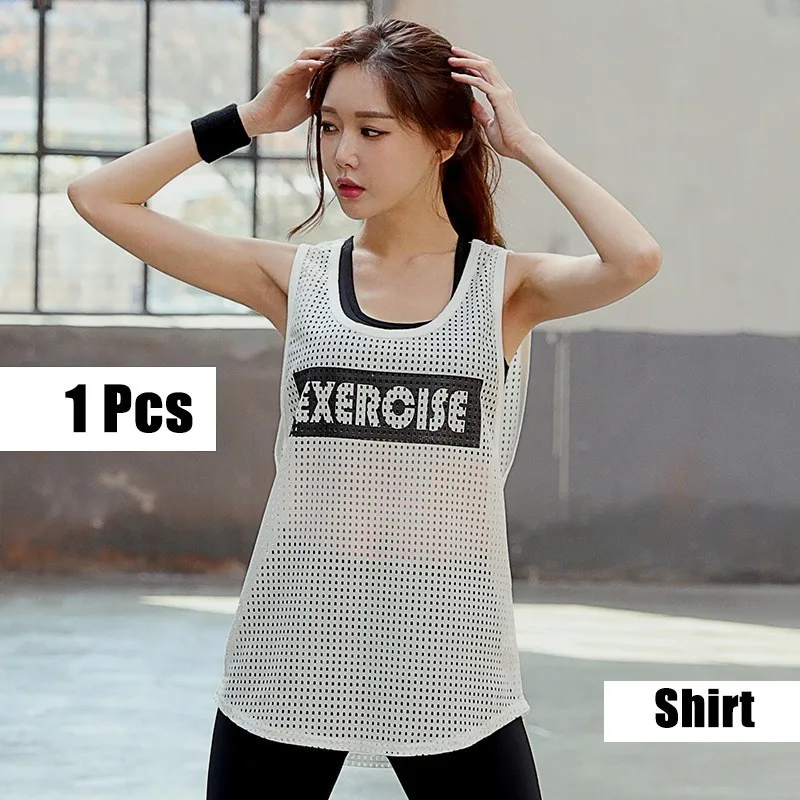 shirt 3 шт. тренировочная одежда для женщин, комплект для йоги, топ, бюстгальтер, леггинсы, женский спортивный костюм, одежда для тренажерного зала, спортивный костюм для фитнеса, спортивная одежда для бега - Цвет: shirt