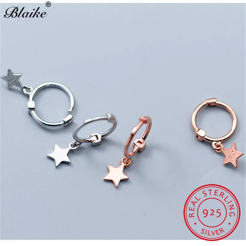 Серьги кольца женские/мужские из серебра 925 пробы с маленькими