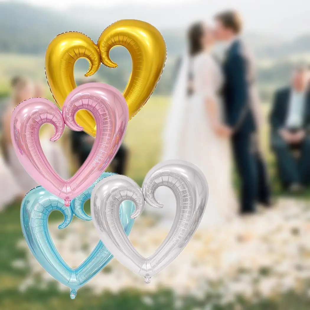 День рождения Свадьба Празднование в форме сердца алюминиевая форма фольги шар