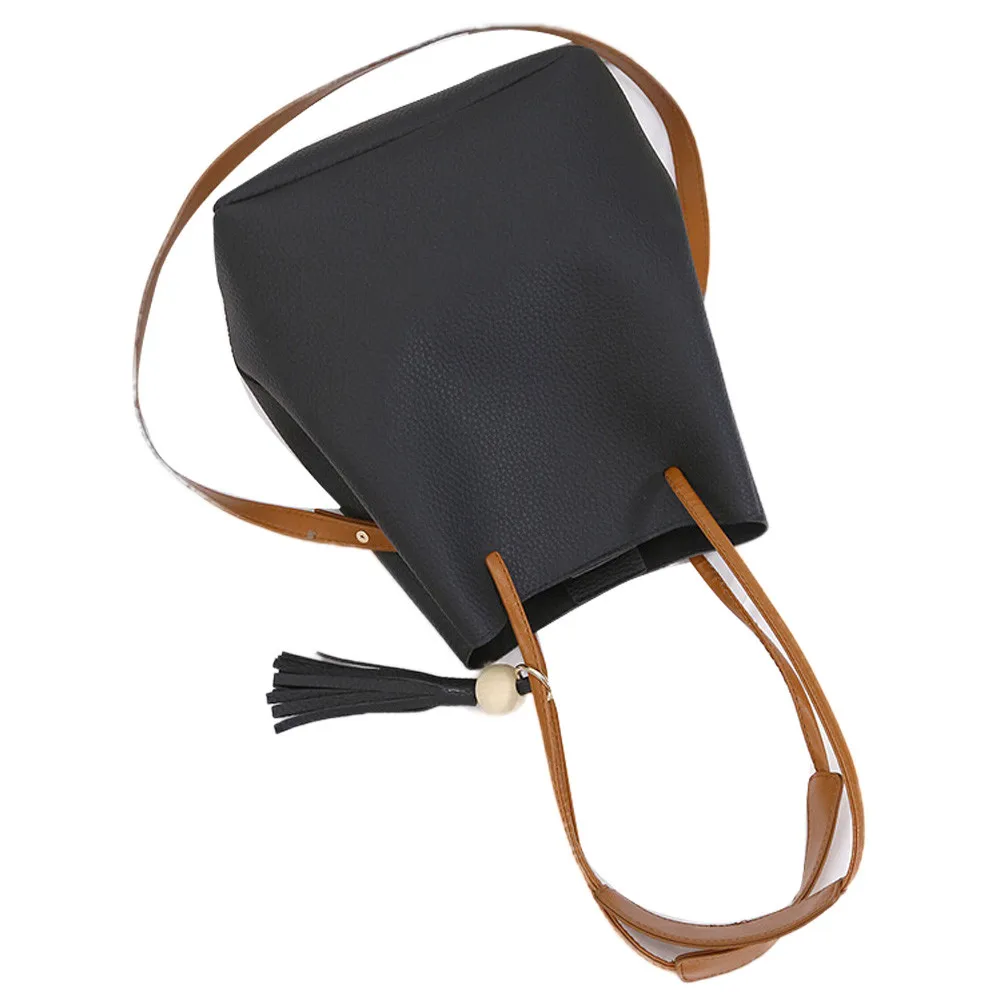 Сумка мешок на одно плечо с кисточками + клатч 1 комплект pochette soir e femme5.69|Сумки