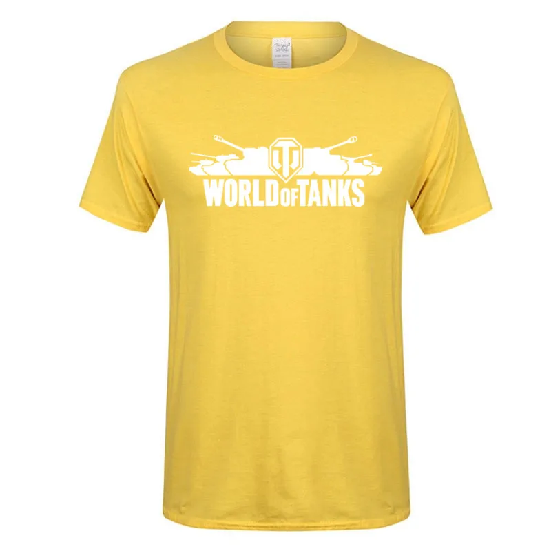 Yellow Новинка, Мужская футболка World of Tanks, модная брендовая Мужская/Женская Повседневная футболка с коротким рукавом, хлопок, Харадзюку, хип-хоп, уличная одежда, футболки - Цвет: Yellow